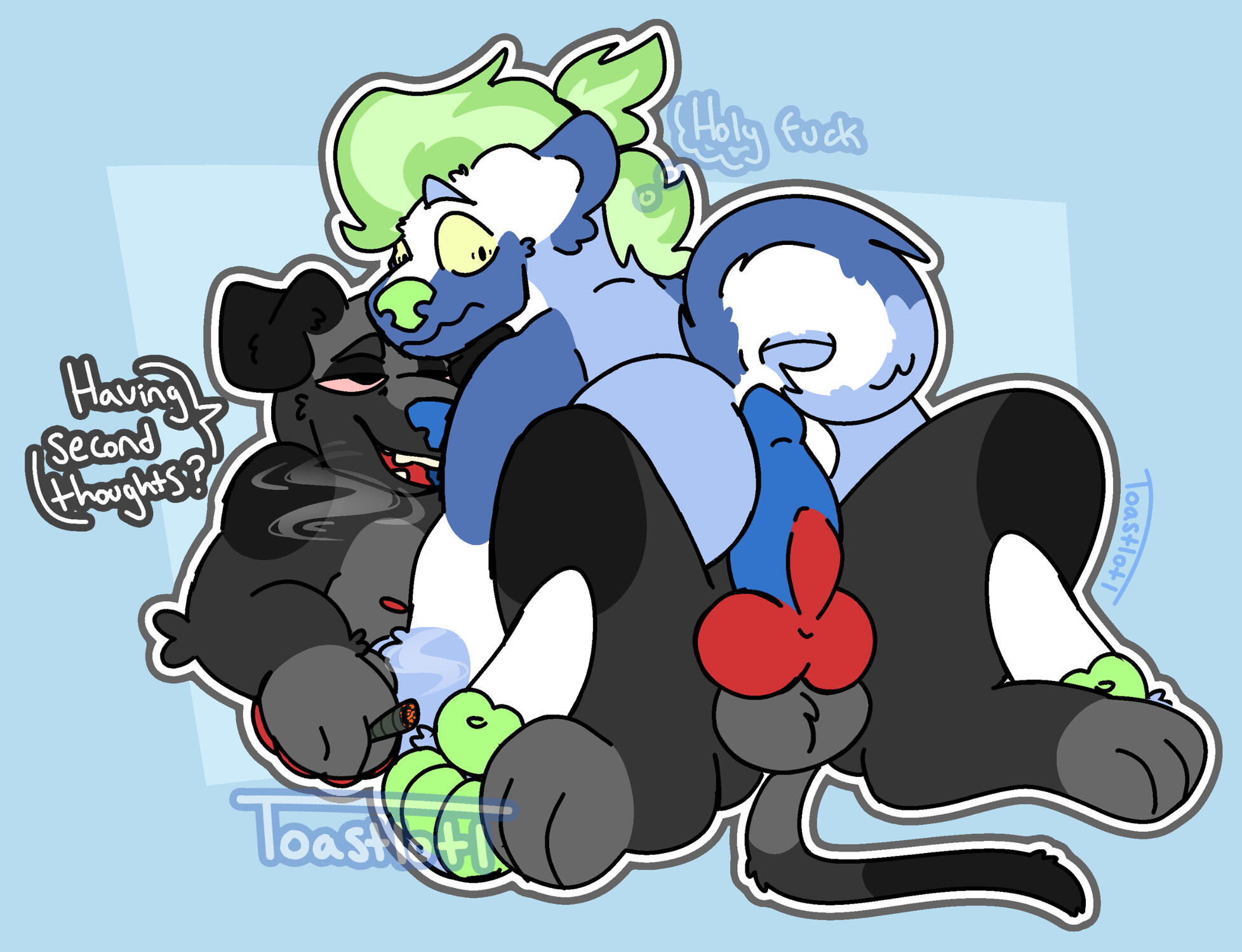 Colored sketch fullbody (2 characters)